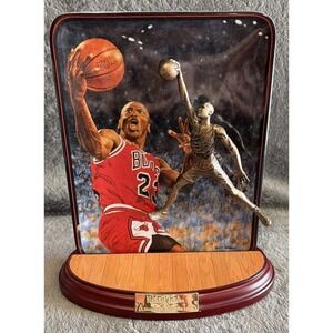 Vintage Upper Deck Michael Jordan American Sports Icon~Sculpted Statue Plate